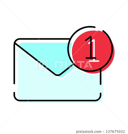 Receiving new email notification on digital communication application Receiving new email notification on digital communication application 137675032