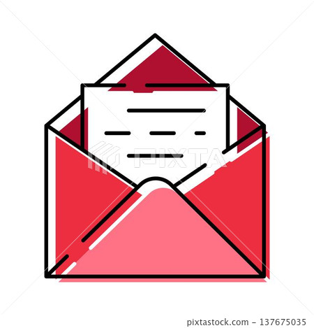 Open red envelope receiving new communication message Open red envelope receiving new communication message 137675035