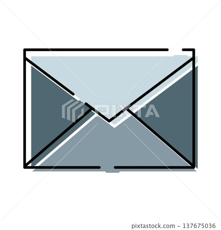 Envelope icon sending digital mail message communication Envelope icon sending digital mail message communication 137675036