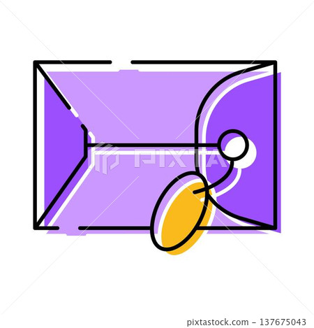 Purple e mail envelope with open flap message Purple e mail envelope with open flap message 137675043