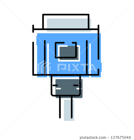 Vga video connector icon for computer monitor Vga video connector icon for computer monitor 137675048