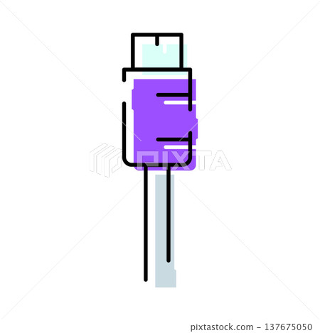Display port cable connector vector line icon Display port cable connector vector line icon 137675050