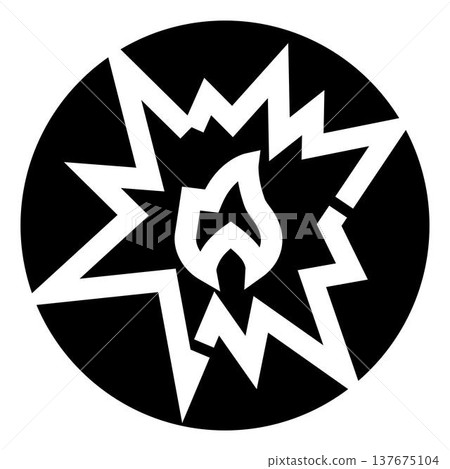 Explosion fire blast bursting icon design Explosion fire blast bursting icon design 137675104