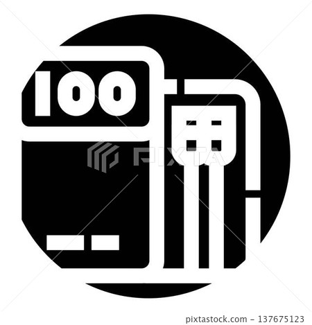 Multimeter measuring electricity vector icon for diagnostics Multimeter measuring electricity vector icon for diagnostics 137675123