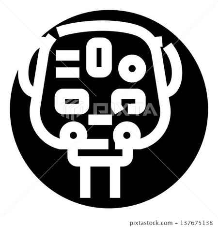 Artificial intelligence robot head icon concept Artificial intelligence robot head icon concept 137675138
