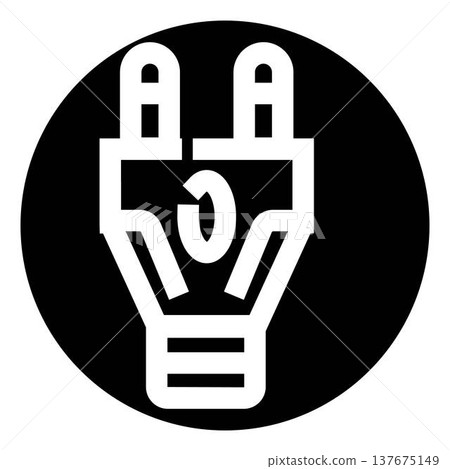 Electric power plug icon connecting to energy 137675149