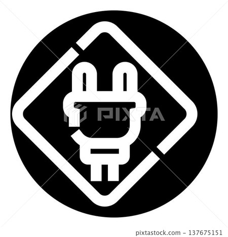 Electrical plug connection symbol for power energy technology 137675151