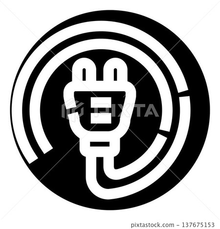 Electric plug connection power energy icon concept Electric plug connection power energy icon concept 137675153