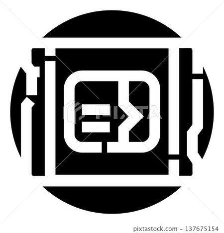 Circuit board processing data transfer technology icon Circuit board processing data transfer technology icon 137675154
