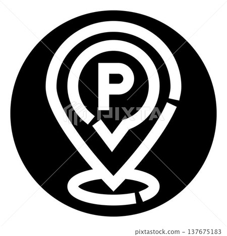 Parking lot location pin marking availability Parking lot location pin marking availability 137675183