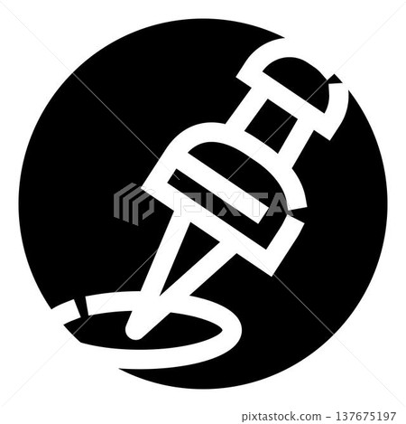 Pushpin icon marking map point glyph symbol 137675197