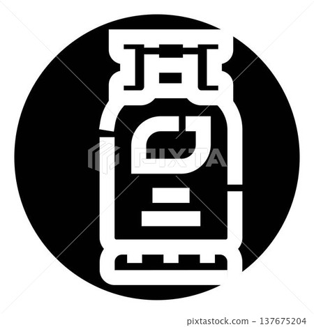 Gas cylinder container icon showing fuel energy 137675204