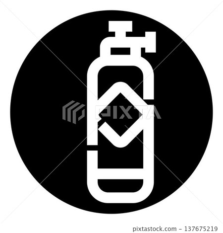 Oxygen gas tank canister icon for medical application Oxygen gas tank canister icon for medical application 137675219