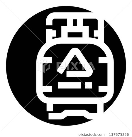 Gas cylinder energy tank icon glyph Gas cylinder energy tank icon glyph 137675236