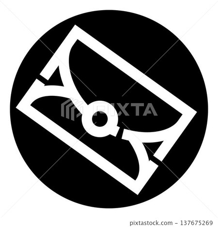 Abstract geometric black and white minimalist symbol Abstract geometric black and white minimalist symbol 137675269