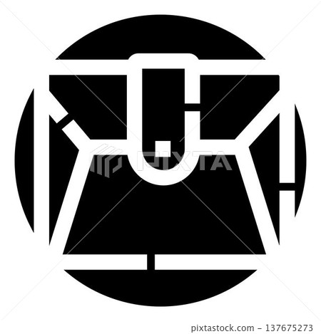 Treasure chest icon protecting valuable assets Treasure chest icon protecting valuable assets 137675273