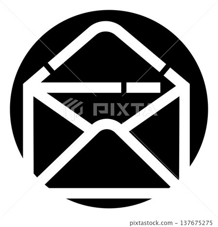 Open envelope mail message icon communication concept Open envelope mail message icon communication concept 137675275