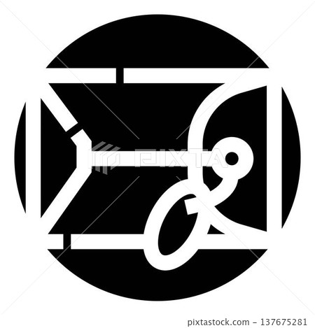 Abstract envelope icon graphic email communication concept Abstract envelope icon graphic email communication concept 137675281