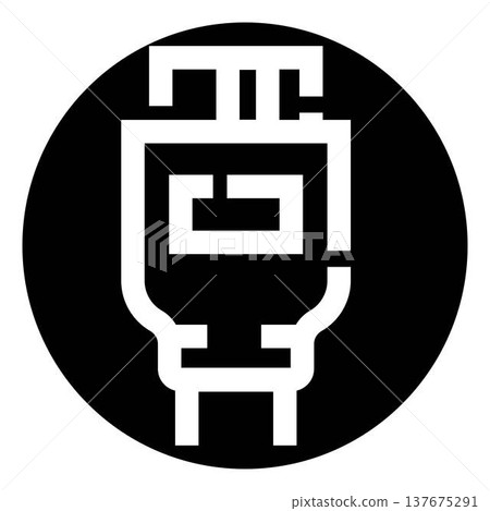 Abstract symbol black circle on white background Abstract symbol black circle on white background 137675291
