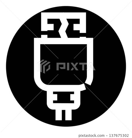 Usb cable connector digital technology icon 137675302