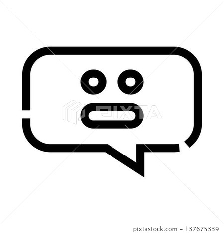 Chatbot assistant speech bubble icon design 137675339