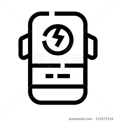 Electric vehicle charging station outline icon concept Electric vehicle charging station outline icon concept 137675358