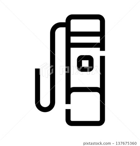Outline icon representing a portable light tool Outline icon representing a portable light tool 137675360
