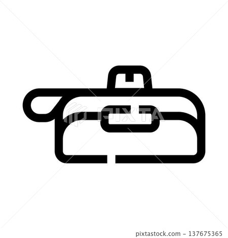 Travel bag luggage icon line art design 137675365
