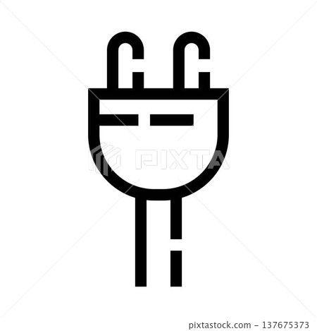 Electric plug outline icon symbolizing power connection technology Electric plug outline icon symbolizing power connection technology 137675373