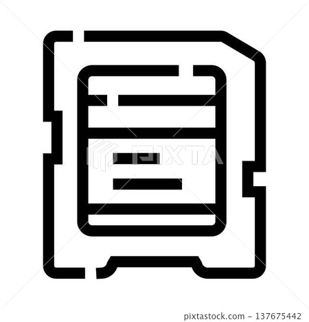 Micro sd card storing digital data concept icon 137675442