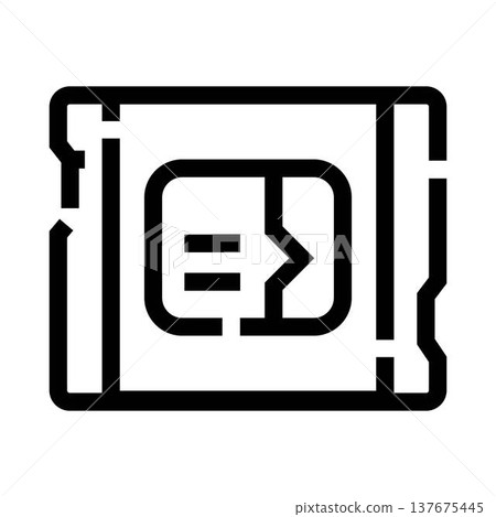 Wireless communication sim card microchip line icon Wireless communication sim card microchip line icon 137675445
