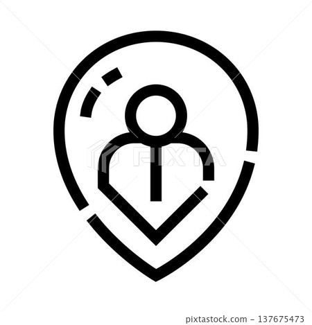 User avatar location pin icon identifying position User avatar location pin icon identifying position 137675473