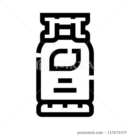 Lpg gas cylinder bottle line art icon Lpg gas cylinder bottle line art icon 137675475