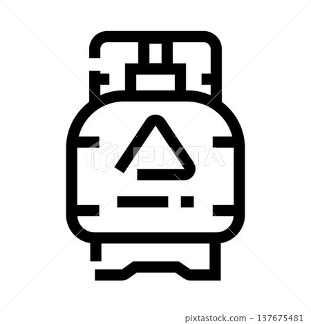 Gas cylinder container holding hazardous fuel energy Gas cylinder container holding hazardous fuel energy 137675481