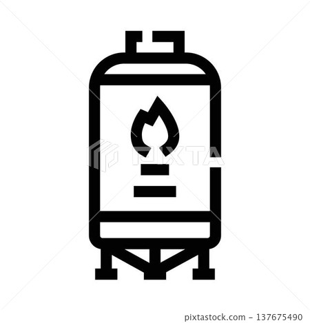 Gas tank icon representing industrial energy supply 137675490