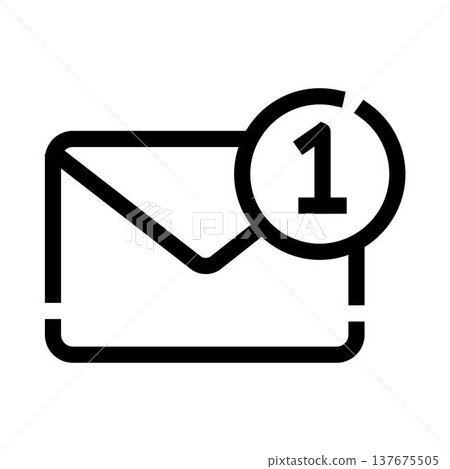 Receiving new email message notification concept icon Receiving new email message notification concept icon 137675505