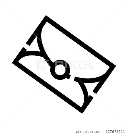 Black outline mail envelope communication message icon Black outline mail envelope communication message icon 137675511