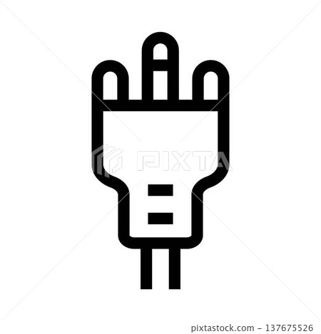 Power plug connecting to an electric energy supply Power plug connecting to an electric energy supply 137675526