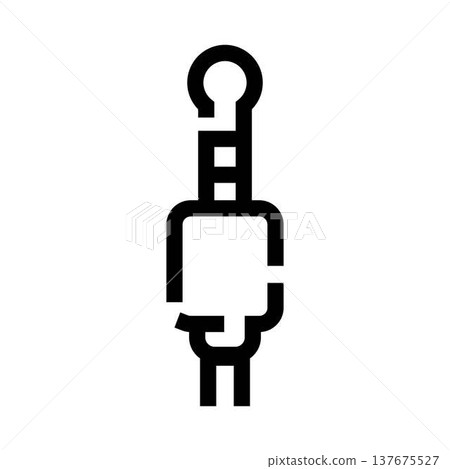 Audio jack cable connection plug line icon 137675527