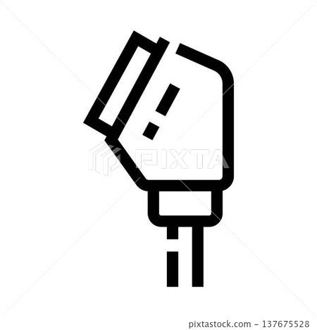 Scart connector cable icon transmitting analog video audio signal 137675528