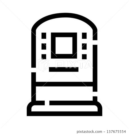Fuel pump for gasoline and services outline icon 137675554