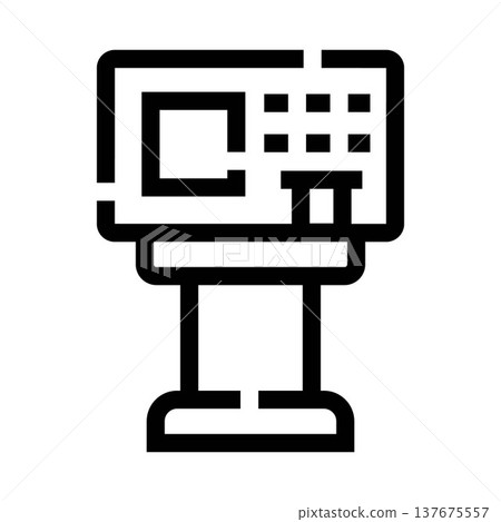 Automated teller machine icon for financial transaction Automated teller machine icon for financial transaction 137675557