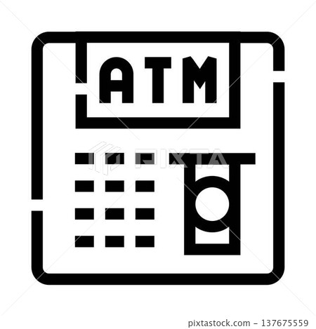 Atm automated teller machine icon getting money Atm automated teller machine icon getting money 137675559