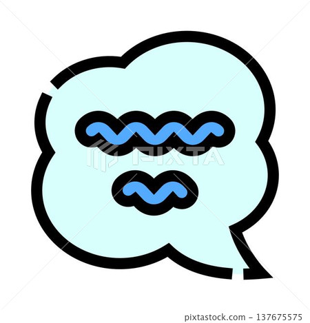 Thought bubble showing wavy water idea or dream 137675575