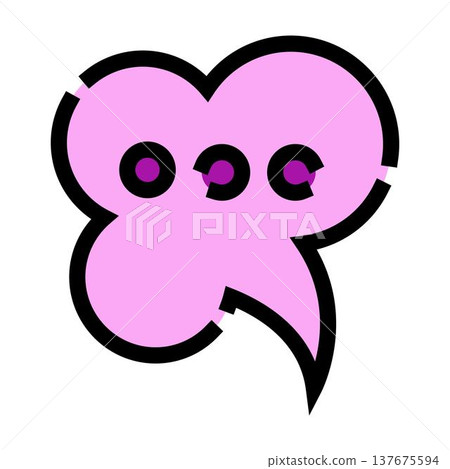 Pink speech bubble icon typing communication concept Pink speech bubble icon typing communication concept 137675594