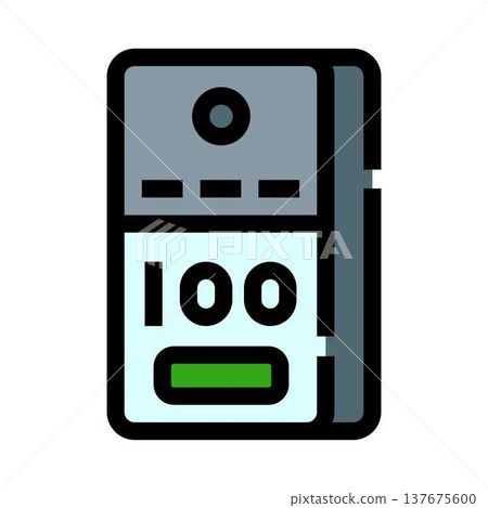 Power bank icon showing full battery charge Power bank icon showing full battery charge 137675600