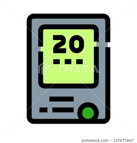 Geiger counter measuring radiation levels scientific instrument 137675607