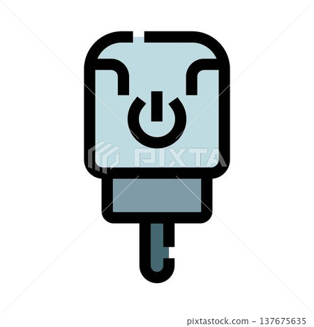 Power adapter charging an electronic device icon 137675635