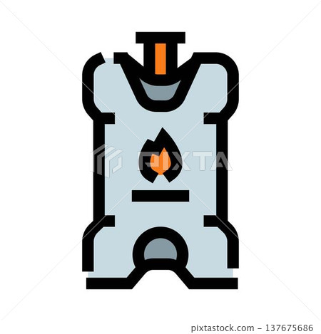 Portable gas cylinder containing fuel for heating or cooking 137675686