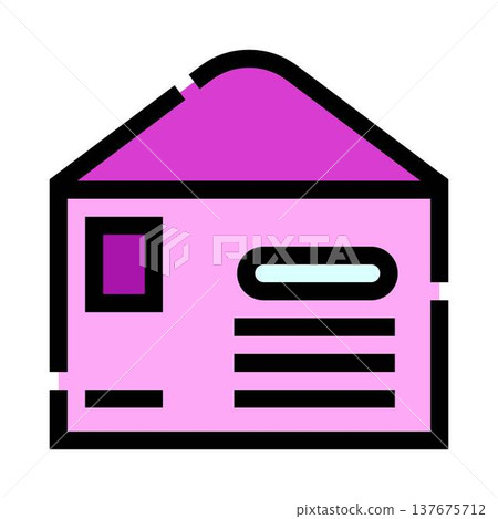 Pink envelope icon symbolizing mail delivery messaging Pink envelope icon symbolizing mail delivery messaging 137675712